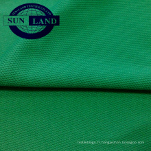 Tissu 100% polyester piqué de trame piqué de tricot de polyester pour vêtements de sport